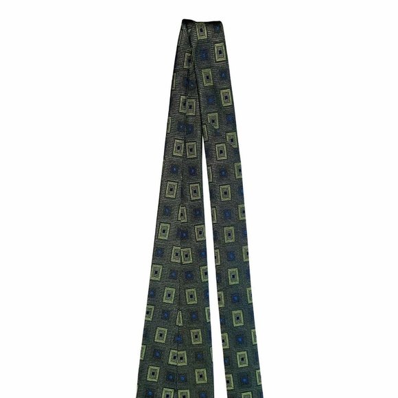 Martin Wong Screenplay Classic Wide Green Necktie - Picture 7 of 10